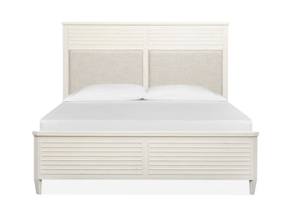 Salt Life Home - Echo Isles Sea Pearl And Driftwood King Upholstered Panel Bed With Telephone Table - B6310-65-KIT6 view 3