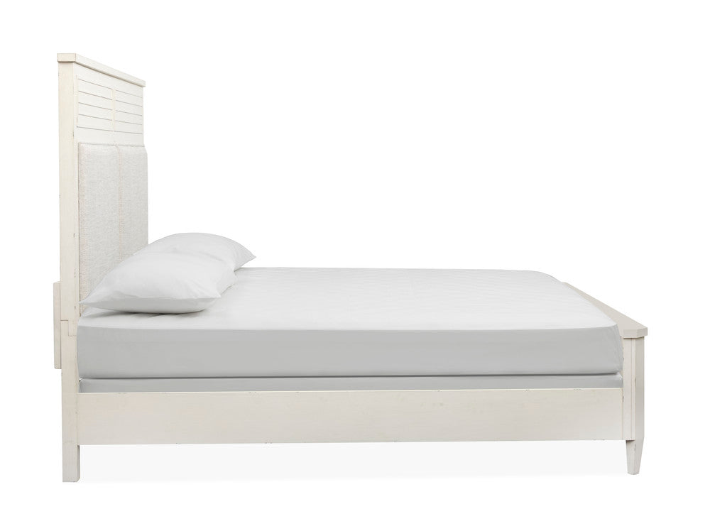 Salt Life Home - Echo Isles Sea Pearl And Driftwood King Upholstered Panel Bed With Telephone Table - B6310-65-KIT6 view 4