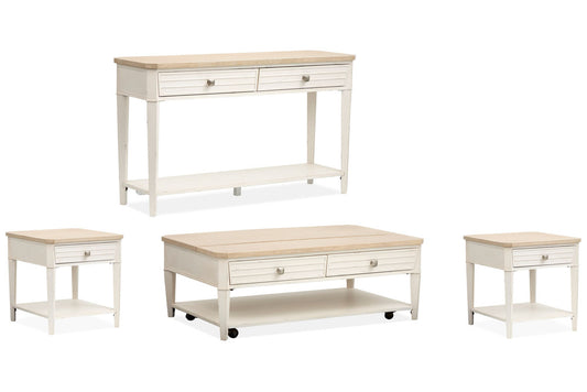Salt Life Home - Echo Isles Sea Pearl And Driftwood Lift Top Storage Cocktail Table With 2 End Table And Sofa Table - T6310-50KIT3 view 1