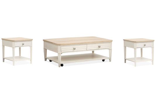 Salt Life Home - Echo Isles Sea Pearl And Driftwood Lift Top Storage Cocktail Table With 2 End Table - T6310-50KIT2 view 1