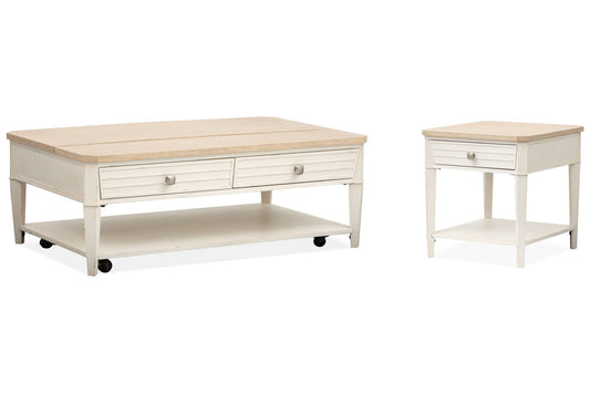 Salt Life Home - Echo Isles Sea Pearl And Driftwood Lift Top Storage Cocktail Table With End Table - T6310-50KIT1 view 1
