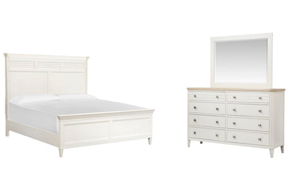 Salt Life Home - Echo Isles Sea Pearl And Driftwood Queen Classic Panel Bed And Drawer Dresser With Landscape Mirror - B6310-57-KIT3 view 1