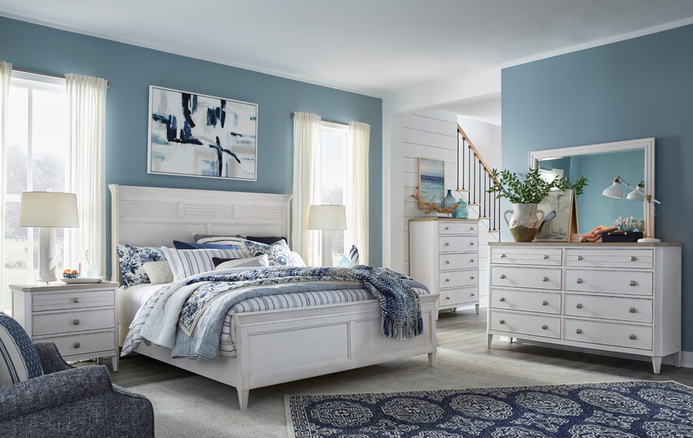 Salt Life Home - Echo Isles Sea Pearl And Driftwood Queen Classic Panel Bed - B6310-57 view 6
