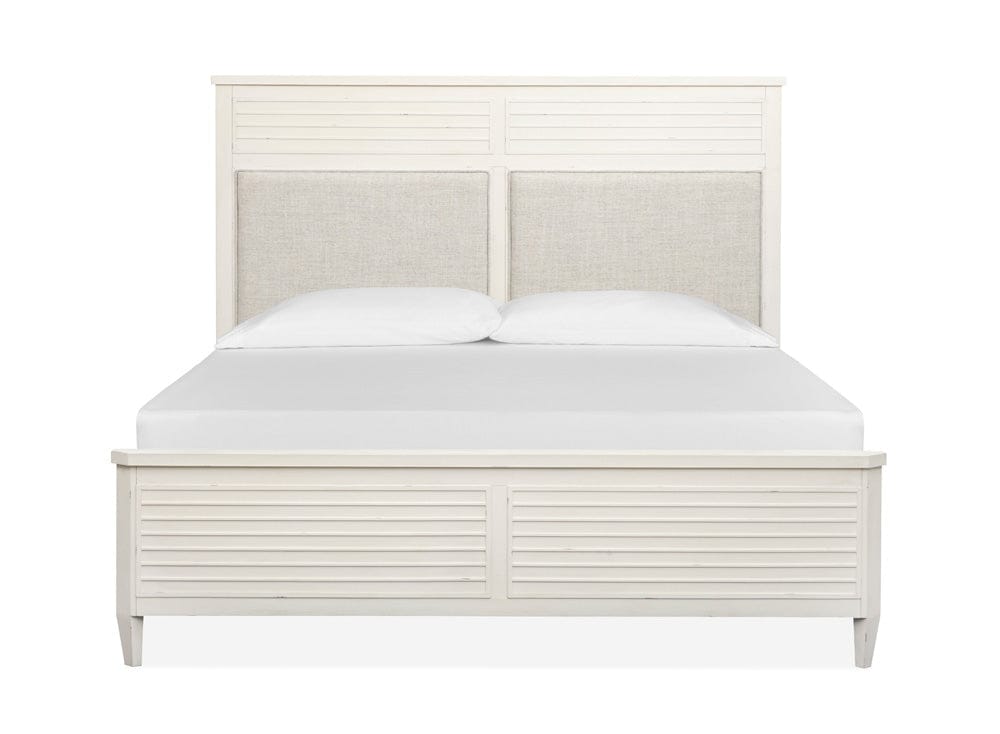 Salt Life Home - Echo Isles Sea Pearl And Driftwood Queen Upholstered Panel Bed - B6310-55 view 2