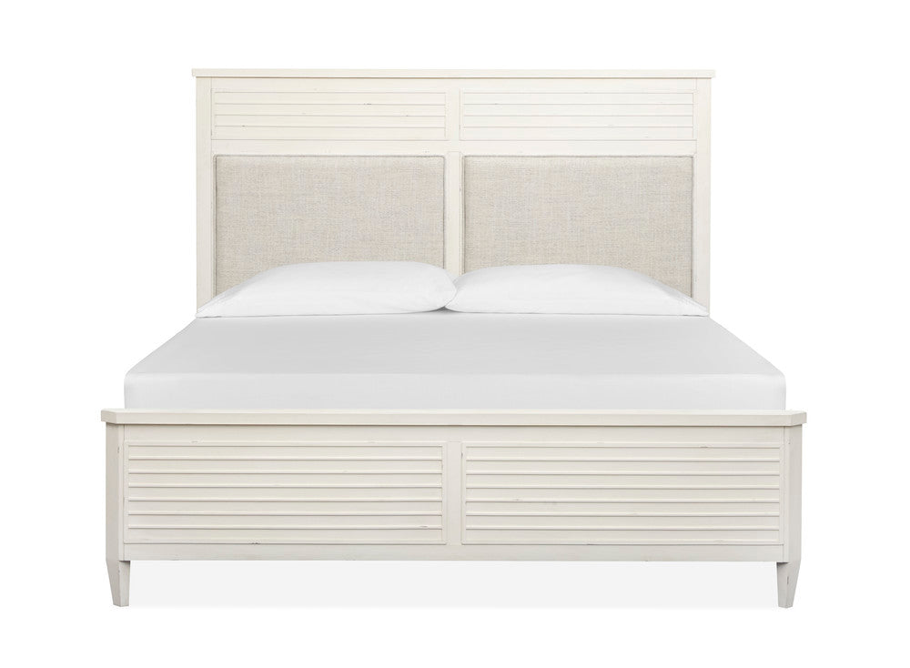 Salt Life Home - Echo Isles Sea Pearl And Driftwood Queen Upholstered Panel Bed With 2 Nightstands - B6310-55-KIT2 view 3