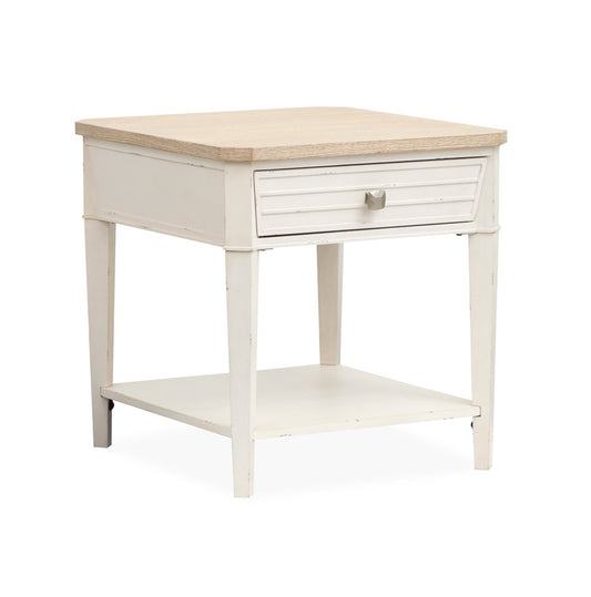 Salt Life Home - Echo Isles Sea Pearl And Driftwood Rectangular End Table - T6310-03 view 1