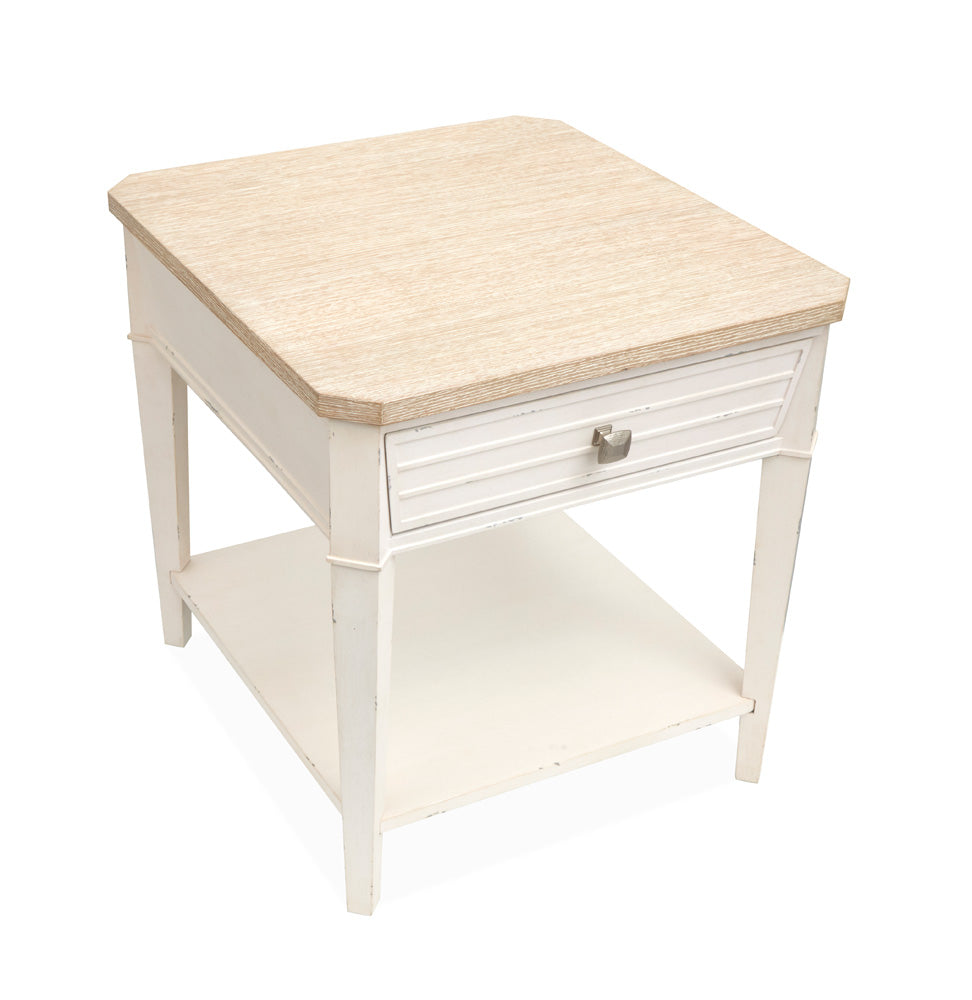 Salt Life Home - Echo Isles Sea Pearl And Driftwood Rectangular End Table - T6310-03 view 4