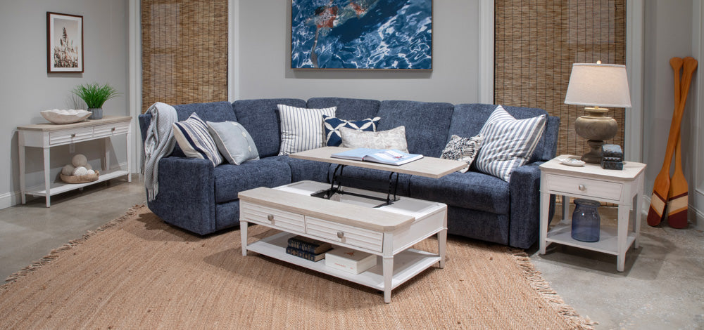 Salt Life Home - Echo Isles Sea Pearl And Driftwood Rectangular End Table - T6310-03 view 12