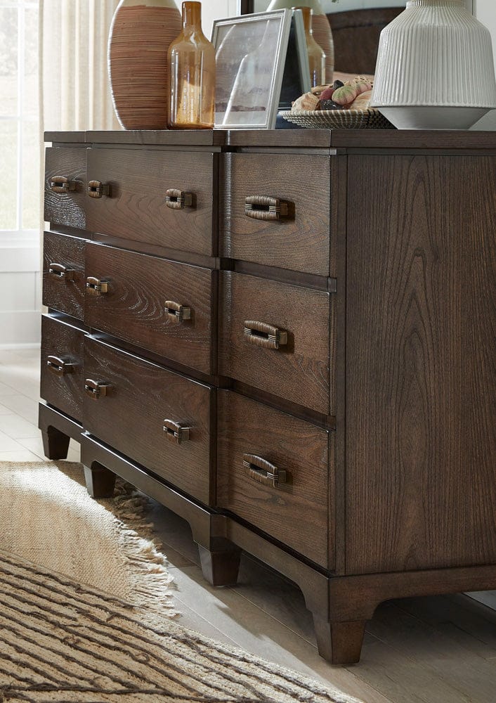 Salt Life Home - Sugar Mill Spiced Rum Drawer Dresser With Shaped Mirror - B5832-2045 view 6