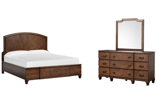Salt Life Home - Sugar Mill Spiced Rum King Panel Bed And Drawer Dresser With Shaped Mirror - B5832-64-KIT3 view 1