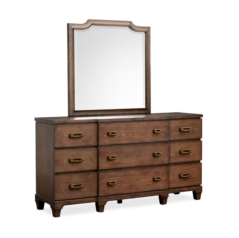 Salt Life Home - Sugar Mill Spiced Rum King Panel Bed And Drawer Dresser With Shaped Mirror - B5832-64-KIT3 view 5