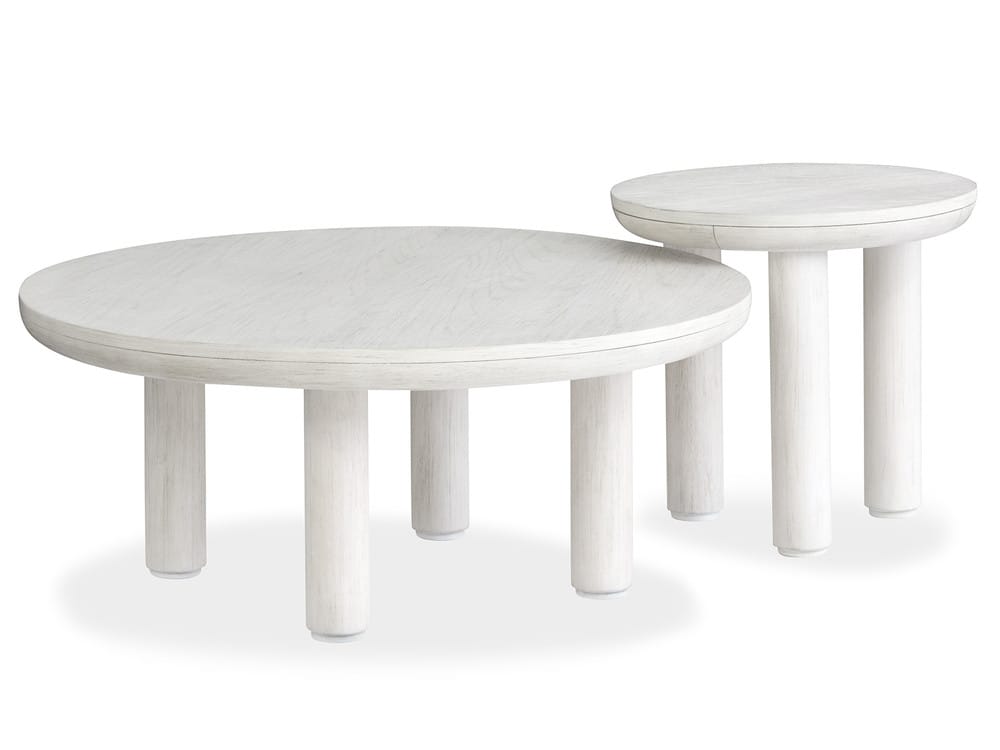Salt Life Home - Sunset Cove Moonlight Pearl Nesting Cocktail Table With 2 Chairside End Table - T5879-52KIT2 view 2