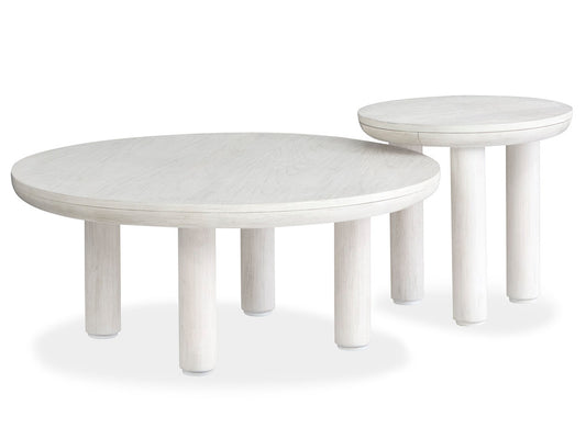 Salt Life Home - Sunset Cove Moonlight Pearl Nesting Cocktail Table With 2 Drum Table - T5879-52KIT4 view 2