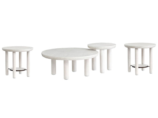 Salt Life Home - Sunset Cove Moonlight Pearl Nesting Cocktail Table With 2 Round End Table - T5879-52KIT6 view 1