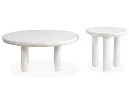 Salt Life Home - Sunset Cove Moonlight Pearl Nesting Cocktail Table With Casters - T5879-52 view 4