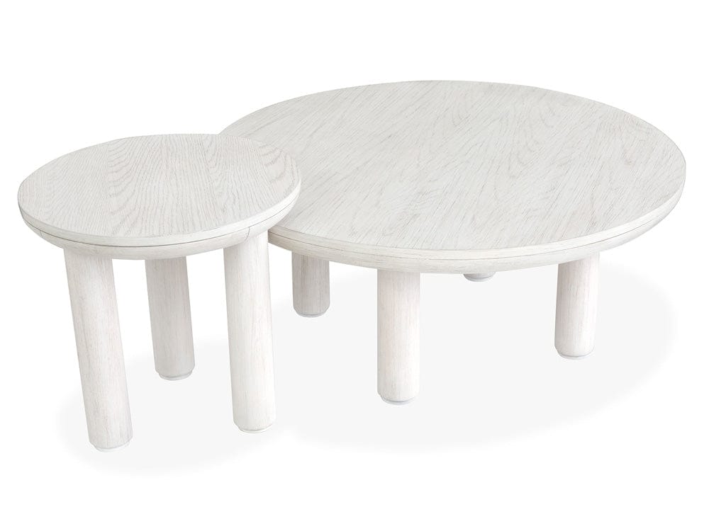 Salt Life Home - Sunset Cove Moonlight Pearl Nesting Cocktail Table With Casters - T5879-52 view 7