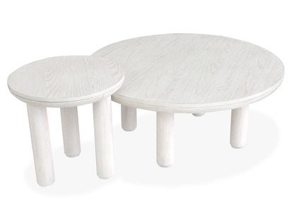Salt Life Home - Sunset Cove Moonlight Pearl Nesting Cocktail Table With Casters - T5879-52 view 7