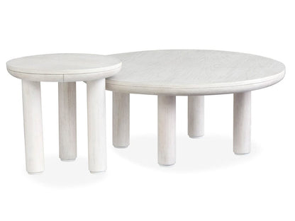 Salt Life Home - Sunset Cove Moonlight Pearl Nesting Cocktail Table With Casters - T5879-52 view 8