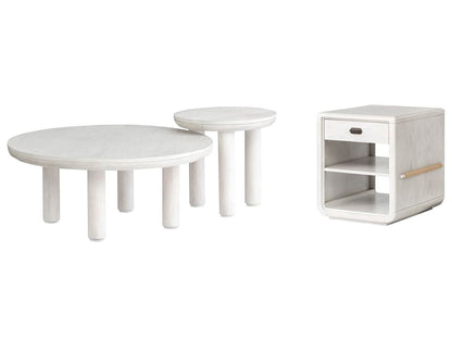 Salt Life Home - Sunset Cove Moonlight Pearl Nesting Cocktail Table With Chairside End Table - T5879-52KIT1 view 1