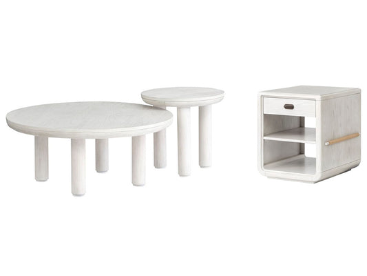 Salt Life Home - Sunset Cove Moonlight Pearl Nesting Cocktail Table With Chairside End Table - T5879-52KIT1 view 1