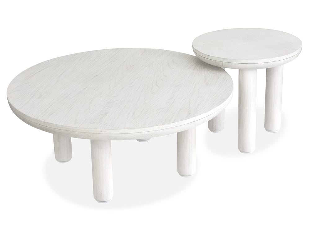 Salt Life Home - Sunset Cove Moonlight Pearl Nesting Cocktail Table With Chairside End Table - T5879-52KIT1 view 3