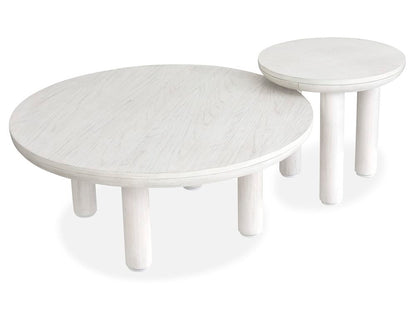 Salt Life Home - Sunset Cove Moonlight Pearl Nesting Cocktail Table With Chairside End Table - T5879-52KIT1 view 3