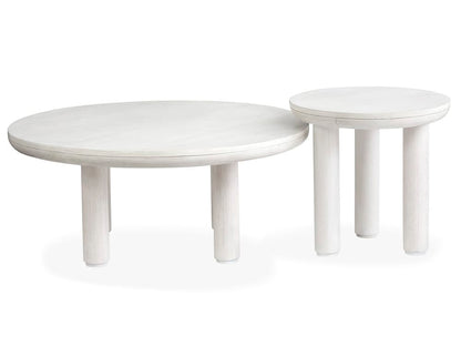 Salt Life Home - Sunset Cove Moonlight Pearl Nesting Cocktail Table With Chairside End Table - T5879-52KIT1 view 4