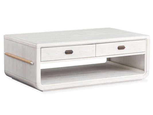 Salt Life Home - Sunset Cove Moonlight Pearl Rectangular Cocktail Table With 2 Chairside End Table - T5879-43KIT2 view 2