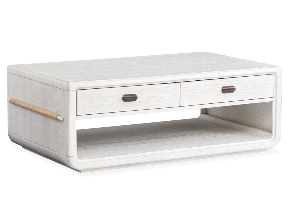 Salt Life Home - Sunset Cove Moonlight Pearl Rectangular Cocktail Table With Casters - T5879-43 view 1