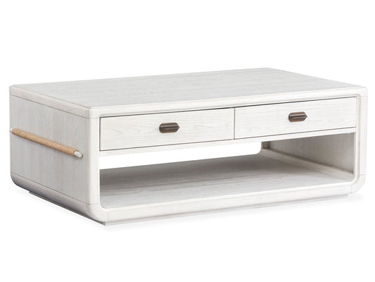 Salt Life Home - Sunset Cove Moonlight Pearl Rectangular Cocktail Table With Casters - T5879-43 view 1