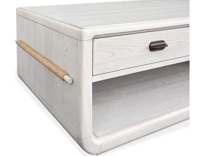 Salt Life Home - Sunset Cove Moonlight Pearl Rectangular Cocktail Table With Casters - T5879-43 view 9
