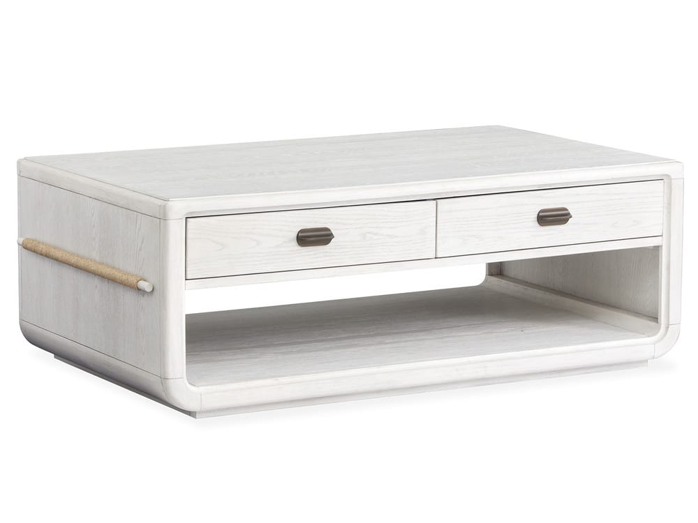 Salt Life Home - Sunset Cove Moonlight Pearl Rectangular Cocktail Table With Chairside End Table - T5879-43KIT1 view 2