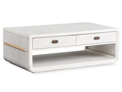 Salt Life Home - Sunset Cove Moonlight Pearl Rectangular Cocktail Table With Chairside End Table - T5879-43KIT1 view 2