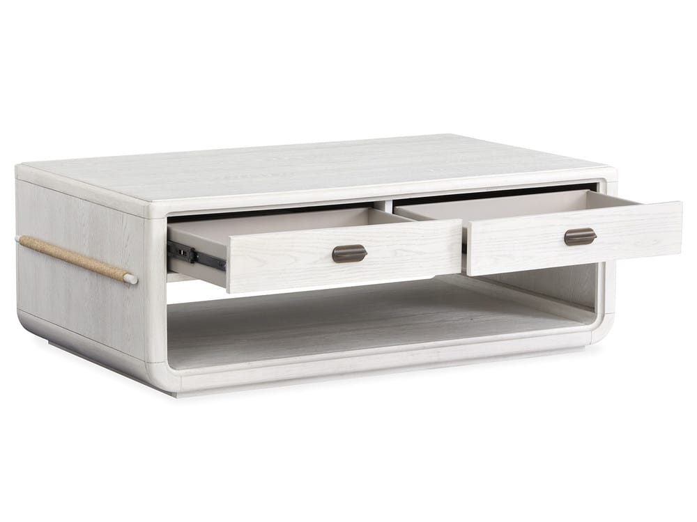 Salt Life Home - Sunset Cove Moonlight Pearl Rectangular Cocktail Table With Chairside End Table - T5879-43KIT1 view 7