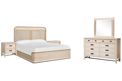 Salt Life Home - Sunset Cove Sanibel Brown California King Panel Bed 2 Nightstands And Drawer Dresser With Landscape Mirror - B5783-74-KIT5 view 1