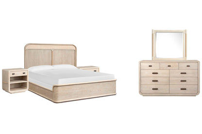 Salt Life Home - Sunset Cove Sanibel Brown California King Panel Bed 2 Open Nightstands And 9 Drawer Dresser With Landscape Mirror - B5783-74-KIT14 view 1