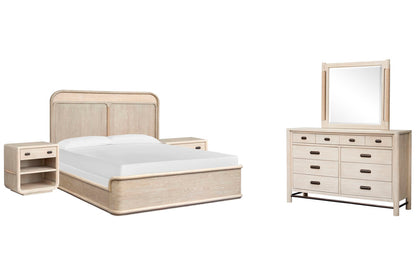 Salt Life Home - Sunset Cove Sanibel Brown California King Panel Bed 2 Open Nightstands And Drawer Dresser With Landscape Mirror - B5783-74-KIT13 view 1