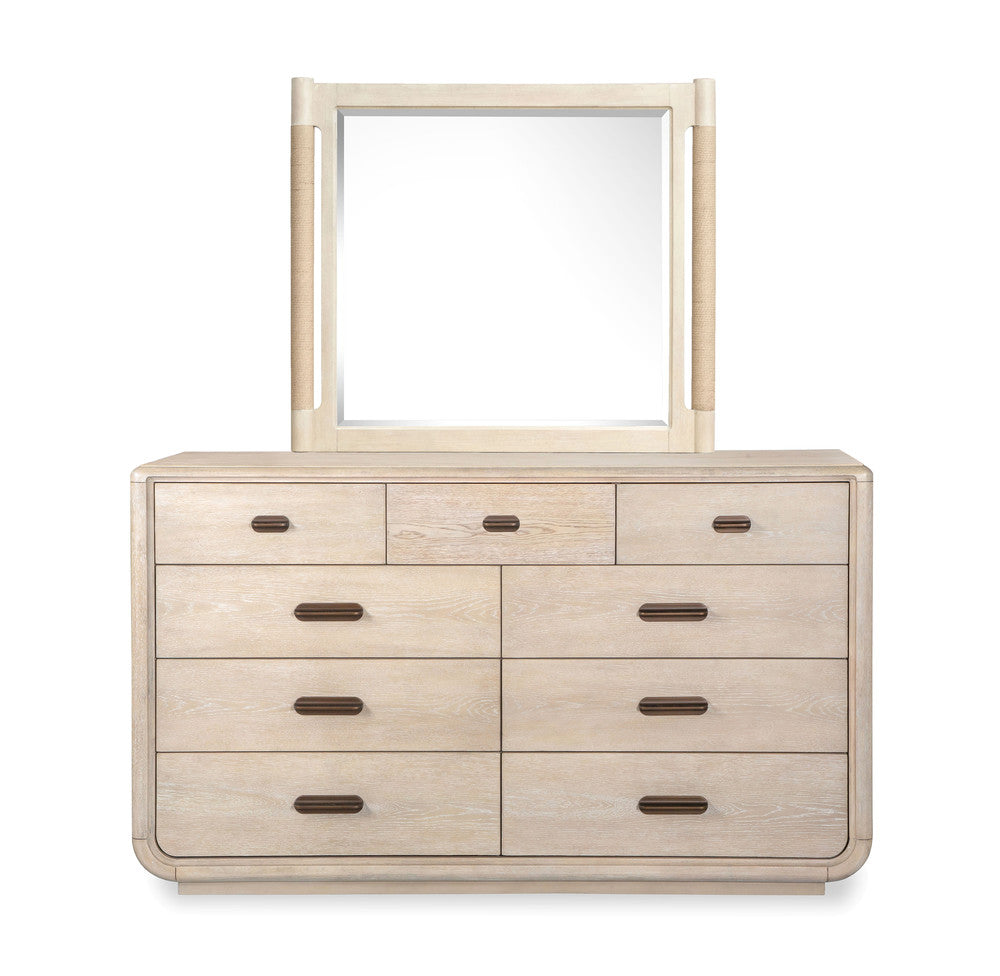 Salt Life Home - Sunset Cove Sanibel Brown California King Panel Bed And 9 Drawer Dresser With Landscape Mirror - B5783-74-KIT4 view 5