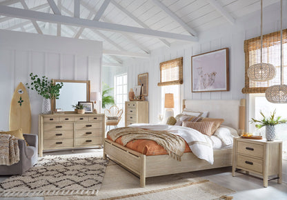 Salt Life Home - Sunset Cove Sanibel Brown California King Panel Upholstered Bed And Drawer Dresser With Landscape Mirror - B5783-75-KIT3 view 9