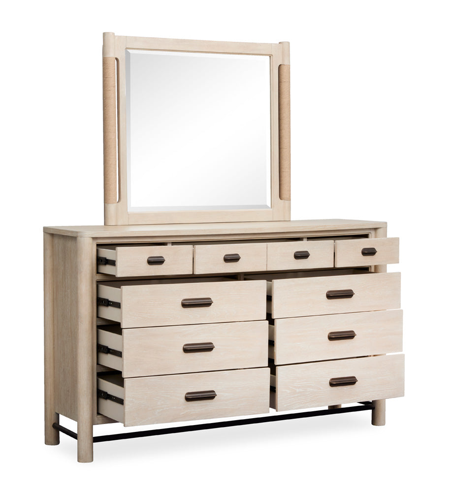 Salt Life Home - Sunset Cove Sanibel Brown Drawer Dresser With Landscape Mirror - B5783-2040 view 6