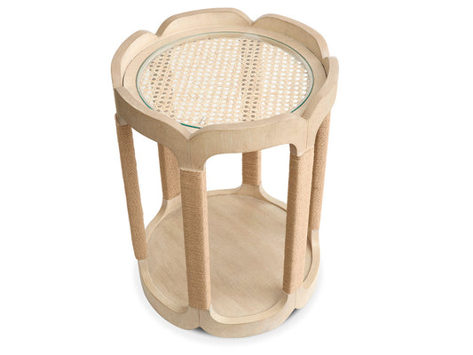 Salt Life Home - Sunset Cove Sanibel Brown Drum Table - T5783-35 view 2