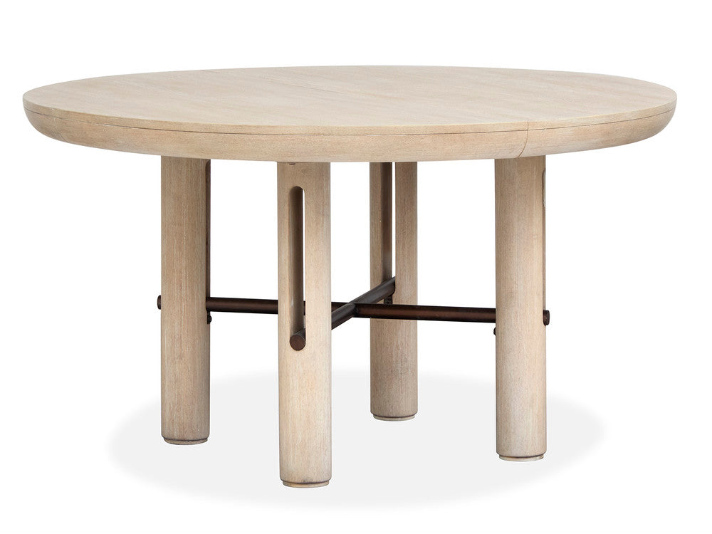 Salt Life Home - Sunset Cove Sanibel Brown Extendable Round Dining Table With 2 Side Chairs 2 Host Chairs And Buffet - D5783-24-KIT12 view 2