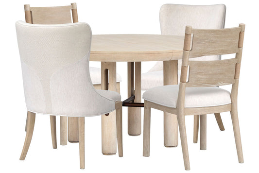 Salt Life Home - Sunset Cove Sanibel Brown Extendable Round Dining Table With 2 Side Chairs And 2 Host Chairs - D5783-24-KIT10 view 1