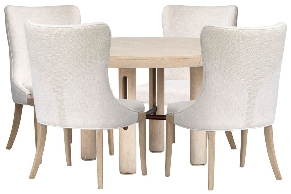 Salt Life Home - Sunset Cove Sanibel Brown Extendable Round Dining Table With 4 Host Chairs - D5783-24-KIT7 view 1