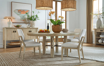 Salt Life Home - Sunset Cove Sanibel Brown Extendable Round Dining Table With 4 Side Chairs And Buffet - D5783-24-KIT3 view 12