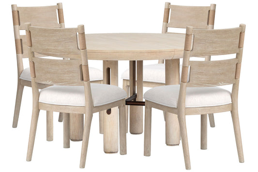 Salt Life Home - Sunset Cove Sanibel Brown Extendable Round Dining Table With 4 Side Chairs - D5783-24-KIT1 view 1