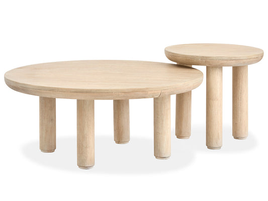 Salt Life Home - Sunset Cove Sanibel Brown Nesting Cocktail Table With Casters - T5783-52 view 1