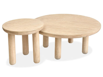 Salt Life Home - Sunset Cove Sanibel Brown Nesting Cocktail Table With Casters - T5783-52 view 7