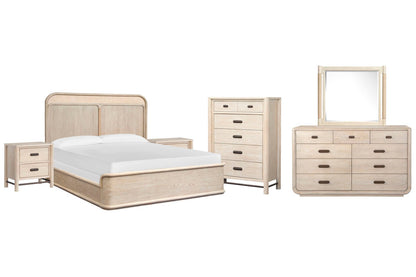 Salt Life Home - Sunset Cove Sanibel Brown Queen Panel Bed 2 Nightstands 9 Drawer Dresser With Landscape Mirror And Drawer Chest - B5783-54-KIT8 view 1