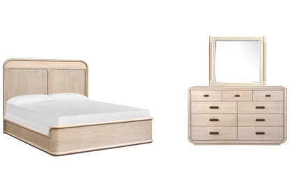 Salt Life Home - Sunset Cove Sanibel Brown Queen Panel Bed And 9 Drawer Dresser With Landscape Mirror - B5783-54-KIT4 view 1